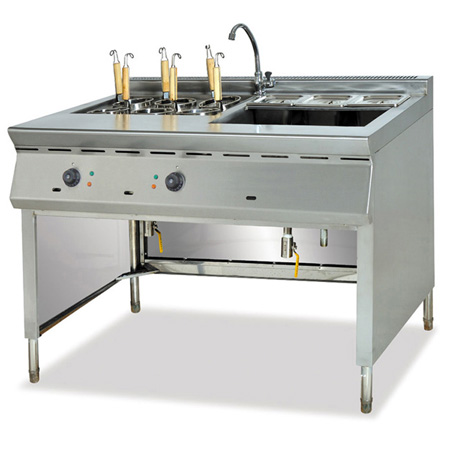 FUQIEH-1276Jet type gas-fired noodle cooking machine with soup pot