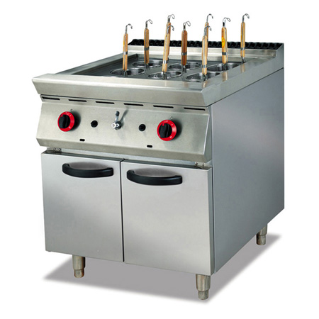 FUQIGH-788-2Vertical gas-fired noodle cooker with cabinet base