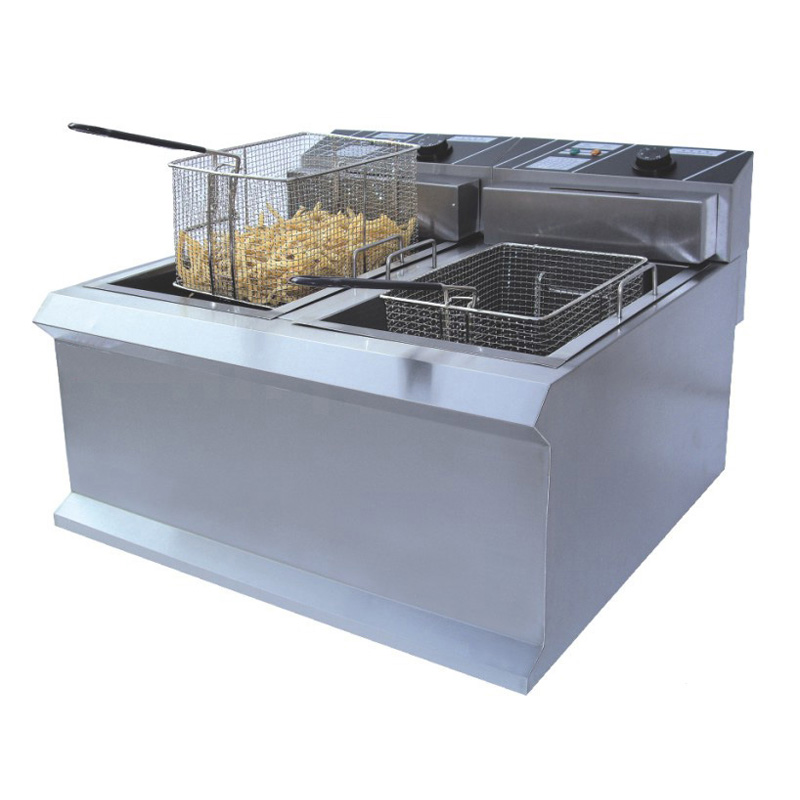 FUQIDF-904Bench type double cylinder double screen electric frying furnace