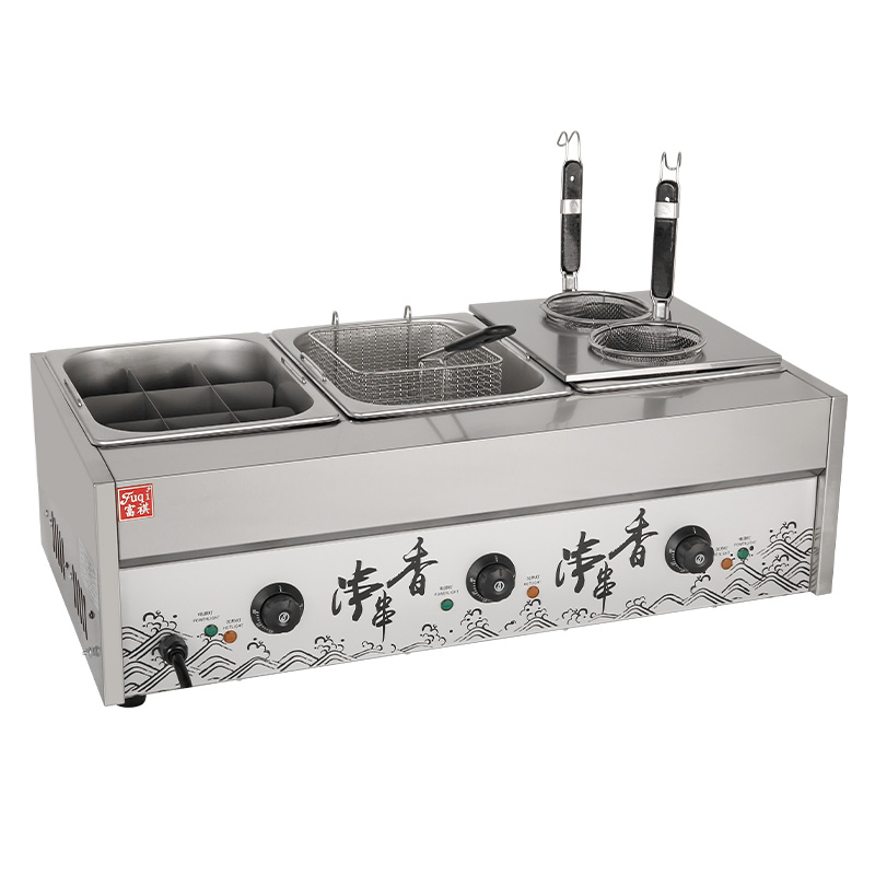 Fuqi AGDZ-8129S electric Kanto cooking machine+fryer