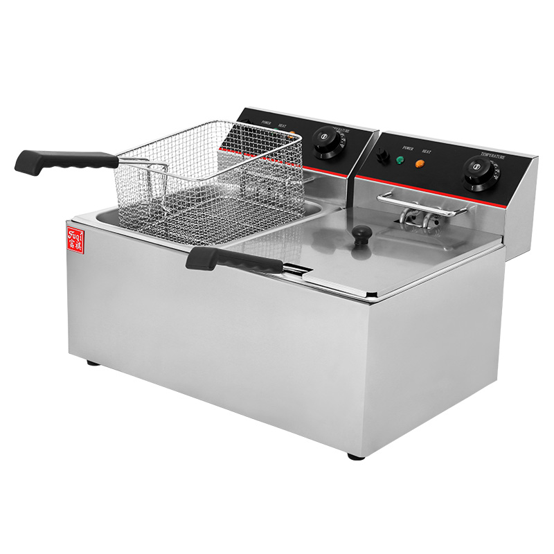 FUQI DF-8L-2 Desktop double bar and double screen electric fryer