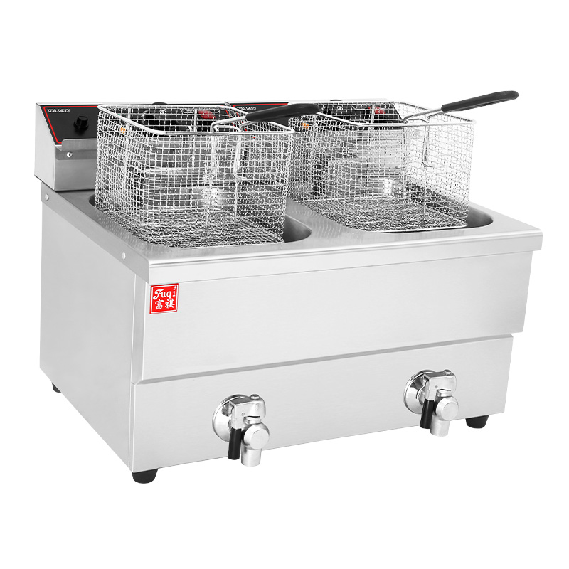 FUQI DF-10L-2 Desktop double bar and double screen electric fryer