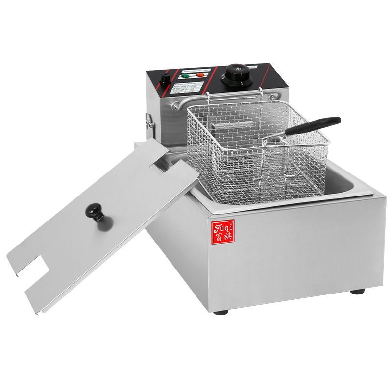 Fuqi DF-81B desktop single cylinder reversible electric fryer